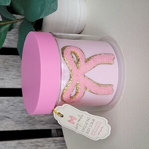 Cherry Vanilla Pink Exfoliating Body Scrub with Bow Design